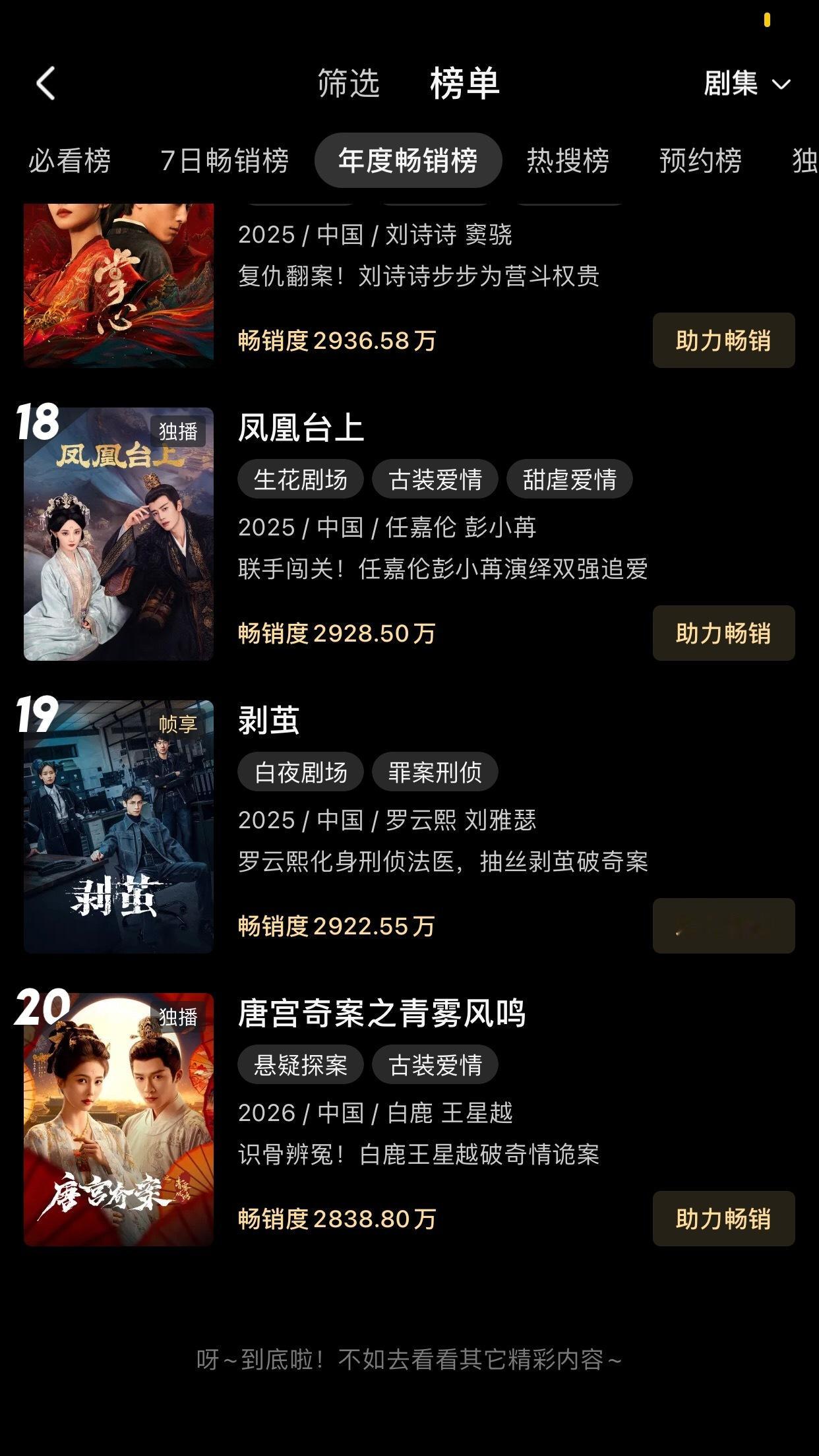 白鹿新剧唐宫奇案仅开播109小时（4天13h）拉新已经进入年榜了！站内热度连续三