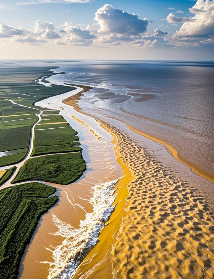 黄河泥沙填渤海 居然是亏本买卖？
每年带着上亿吨泥沙冲渤海 新三角洲每年推进百米