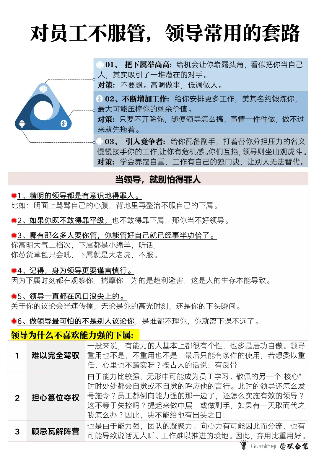 ✅对不服管的员工，领导常用的套路