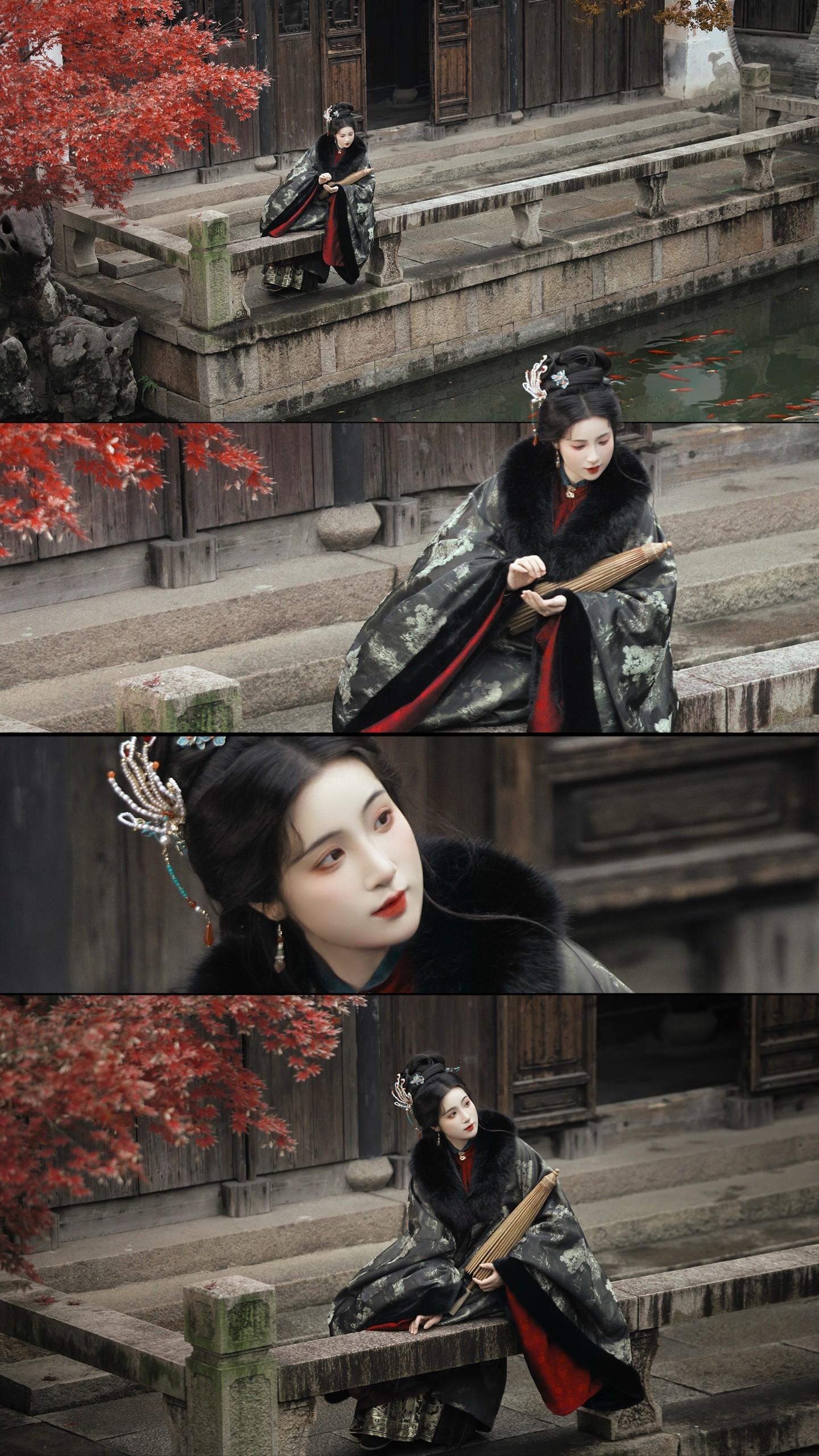 阴天雾霾也要出片的中国女人。出镜：  妆造：予夏 服装：  氛围感