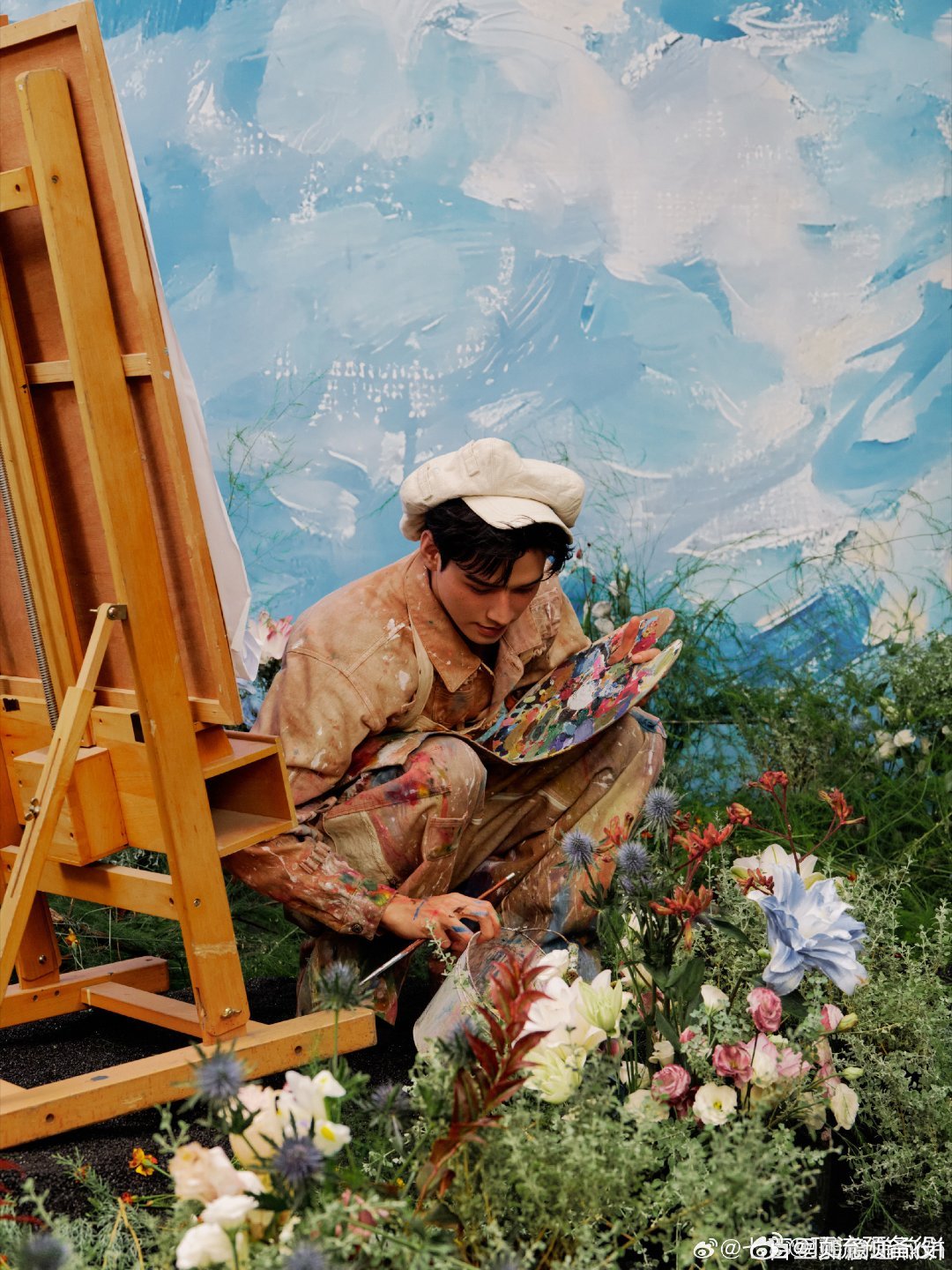 龚俊vogue盛典造型出图了，好浓烈的油画风格 ​​​ 小画家 ​​​