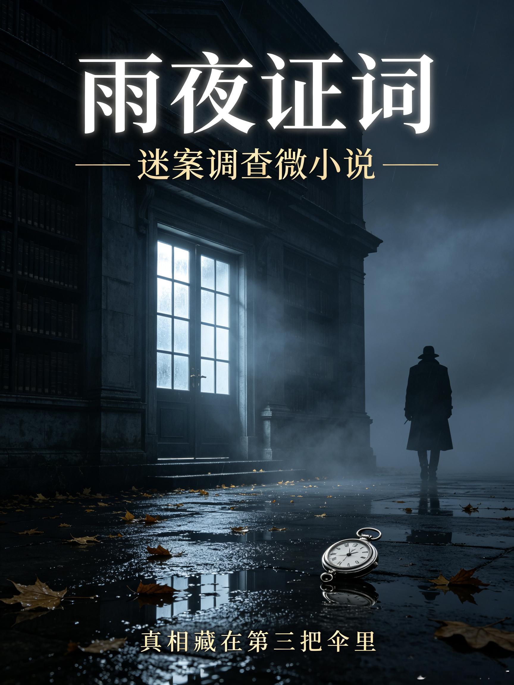 刘诗诗微小说大赛‖谜案调查《雨夜证词》【第一章：失踪的证人】暴雨夜，旧城区图书馆