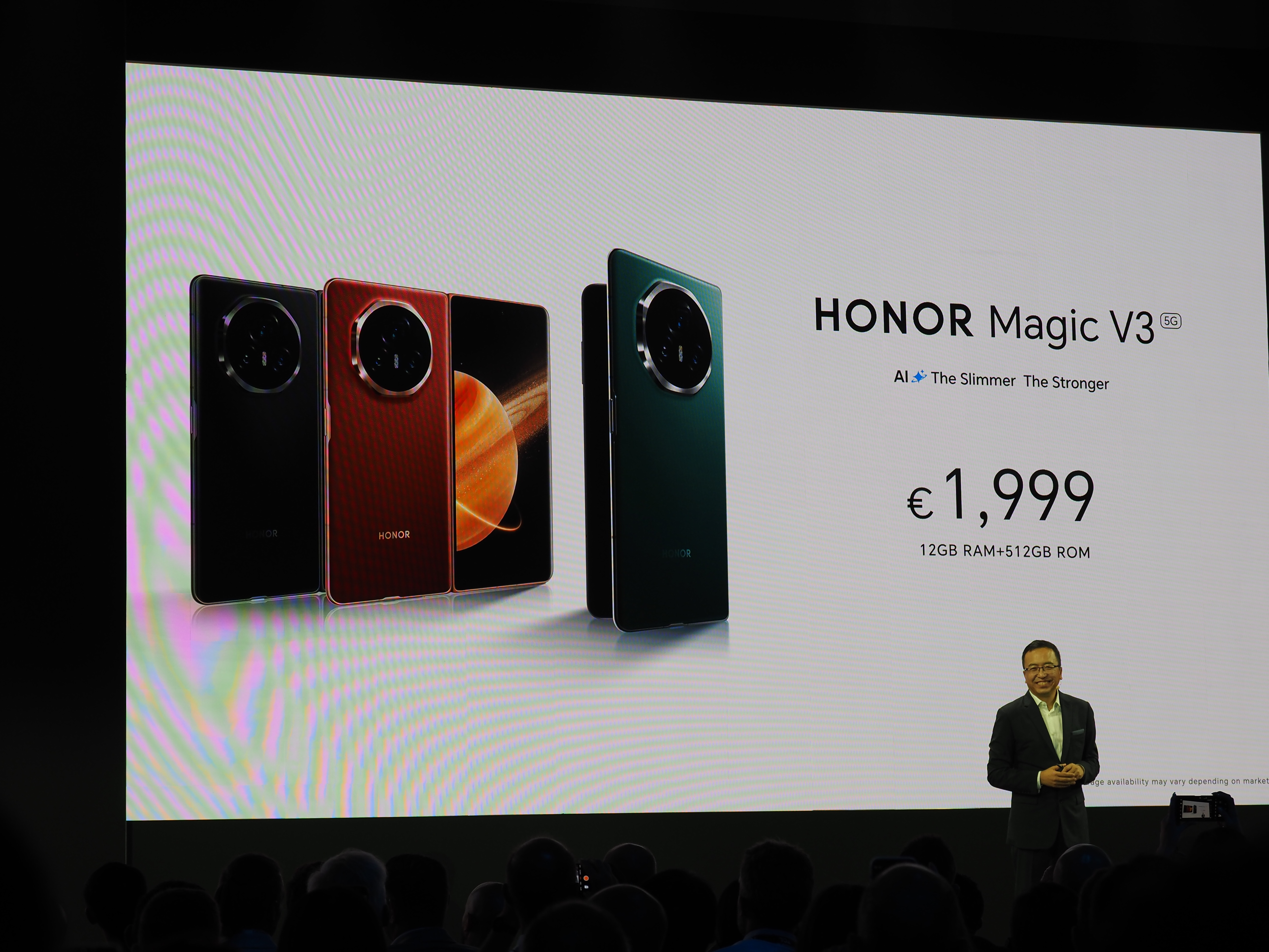 海外荣耀Magic V3 12+512 1999欧元起，国内16+512 999