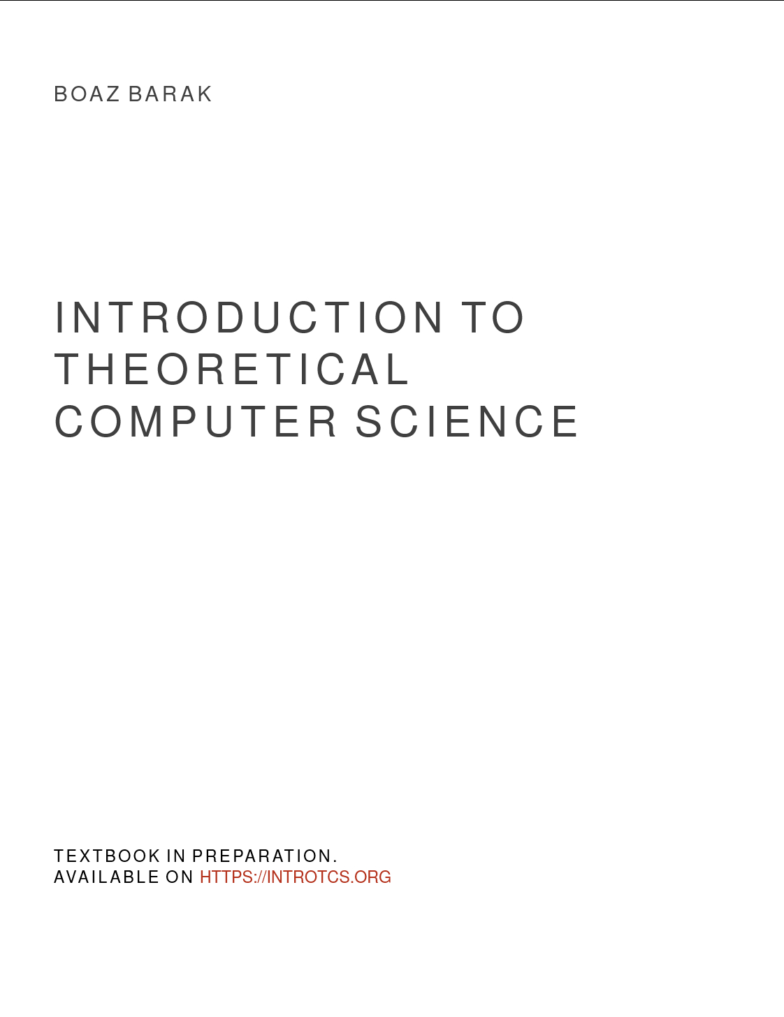 电子书 理论计算机科学导论github.com/boazbk/tcs哈佛 CS 