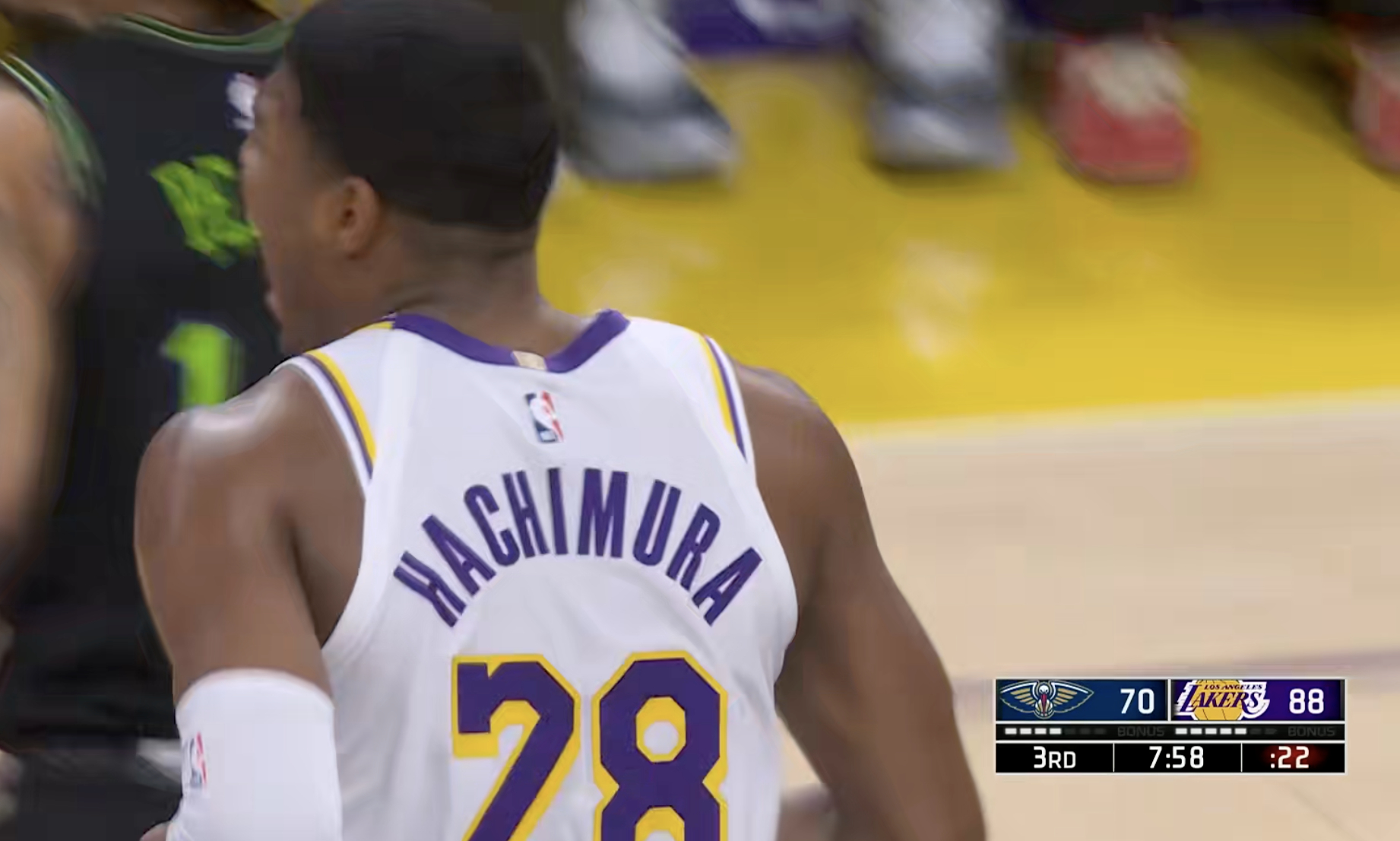 暂停回来，八村三分，止血！ 鹈鹕vs湖人