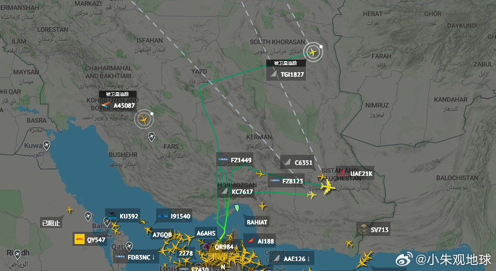 以色列宣布袭击伊朗 伊朗上空客机紧急转向 伊以冲突以色列对伊朗发动二次袭击