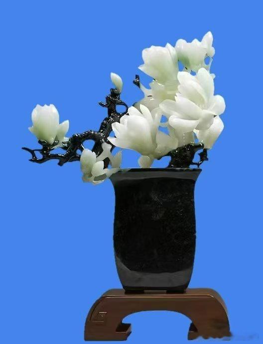 【昨日精彩今天依然】1精品独山玉摆件《冰清玉洁》，2极品独山玉摆件《玉洁冰清》，
