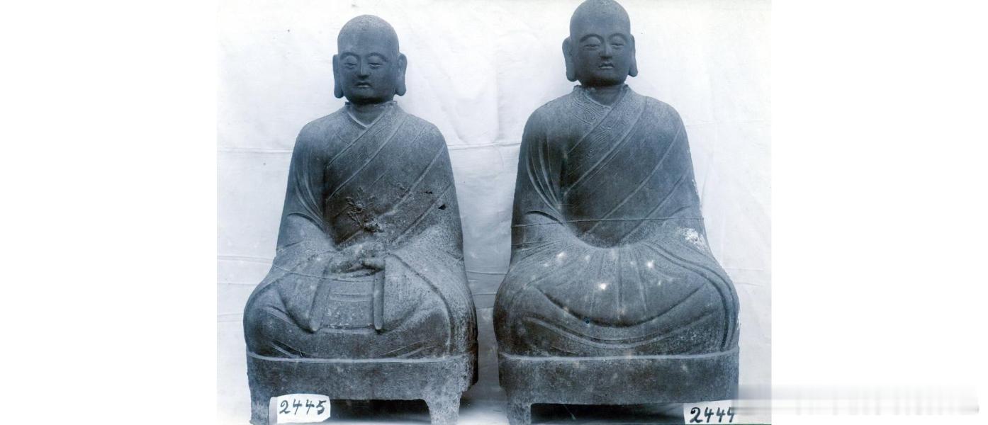 老北京天宁寺，铁罗汉老照片 老北京