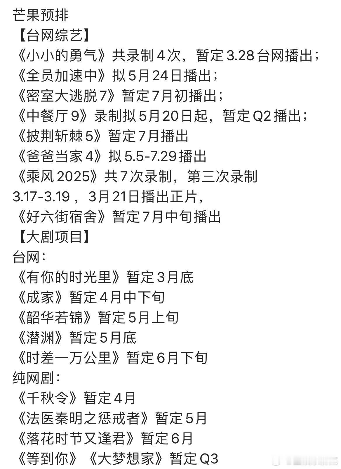 全员加速中暂定5月24日播出 ​​​