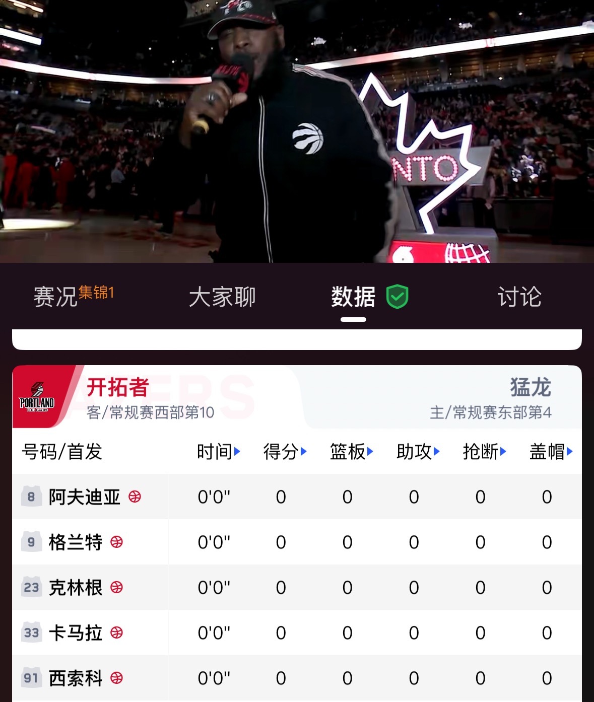 克林根今日首发出战，开拓者内线人员充足。杨瀚森应该很快能进入发展联盟打比赛。 