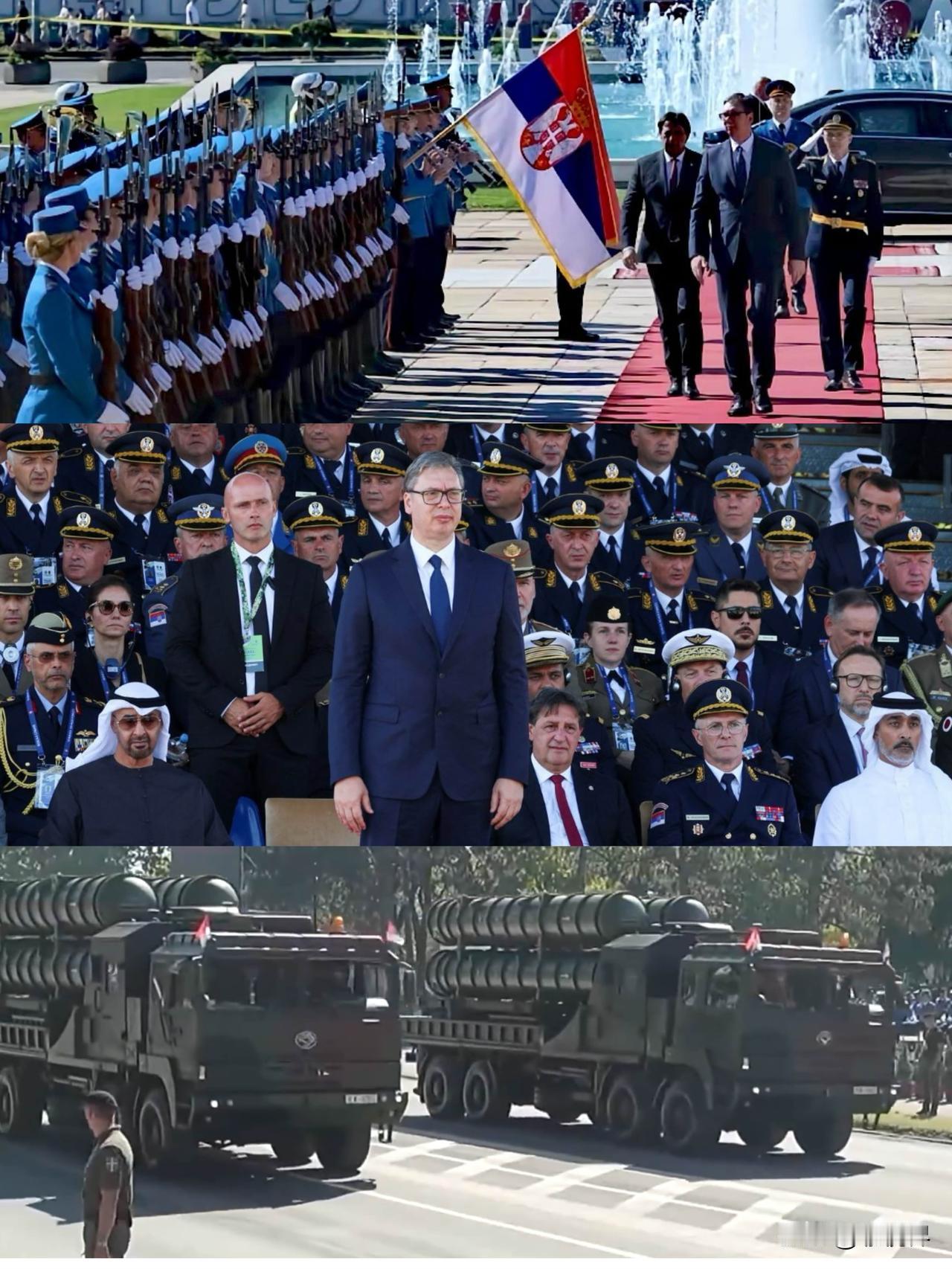 塞尔维亚大阅兵，我国红旗系列导弹“亮眼”！红旗-22中远程、红旗-17AE近程防