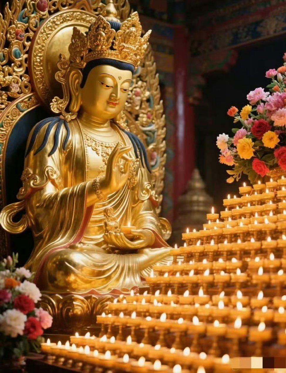 遇见文殊菩萨，一分钟内许愿，菩萨会加持保佑。​别不信，很灵的！ ​ ​​​