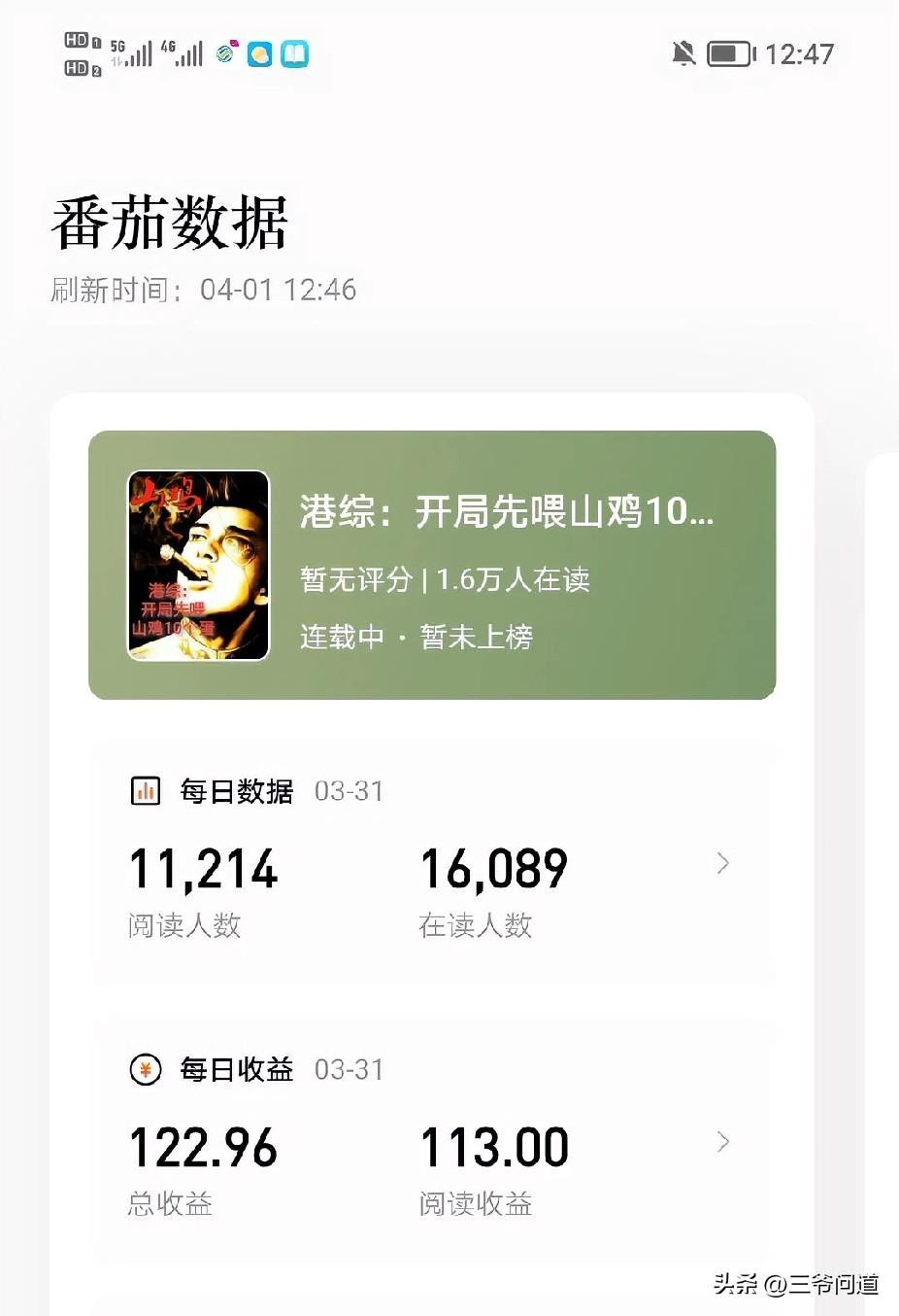 庆祝一下，本人番茄小说《港综：开局先喂山鸡吃十个鸡蛋》单品单日阅读量过万，收入过