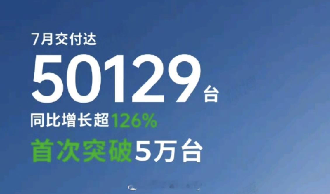 零跑汽车7月销量首破5万台 真是夸张了走性价比路线，现在如此受欢迎零跑7月这个销