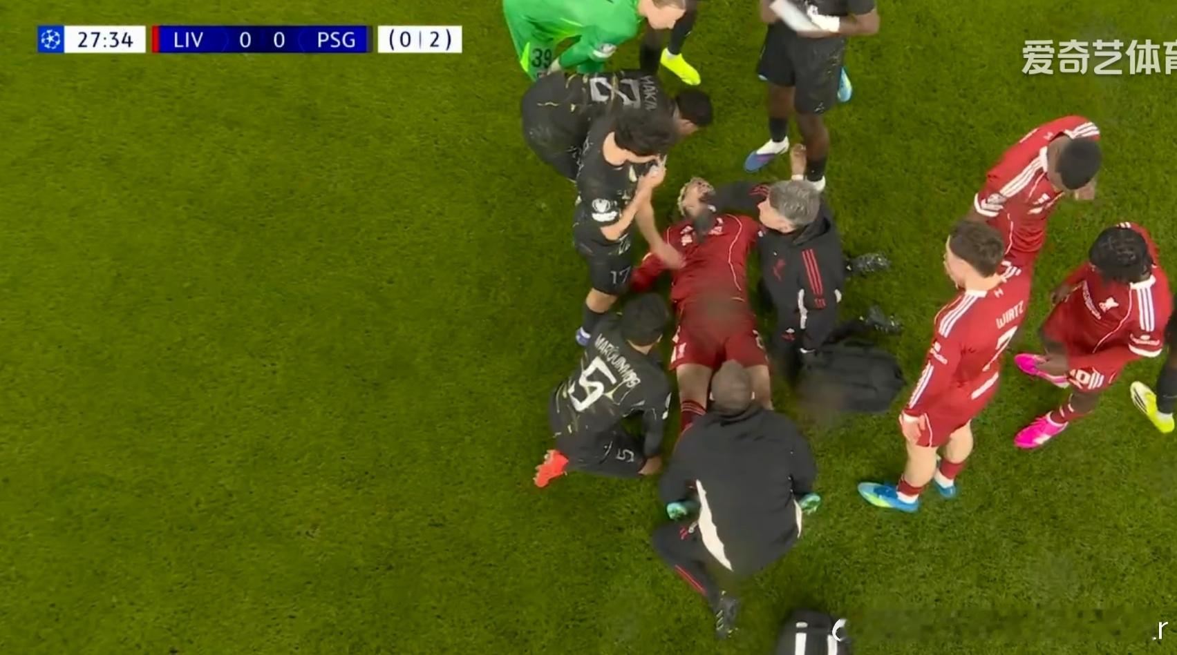 不是哥，别闹啊……这™还是无对抗受伤啊利物浦vs巴黎圣日耳曼利物浦