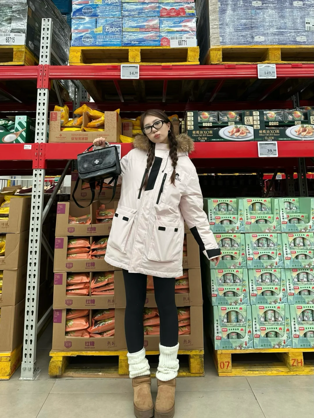 168/50kg好喜欢这件骆驼羽绒服！