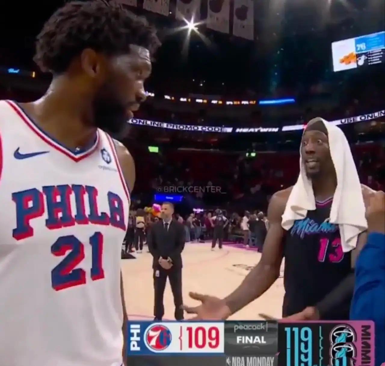 阿德巴约面对重型中锋终于游刃有余了

热火战胜76人，阿德巴约再砍下83分后终于