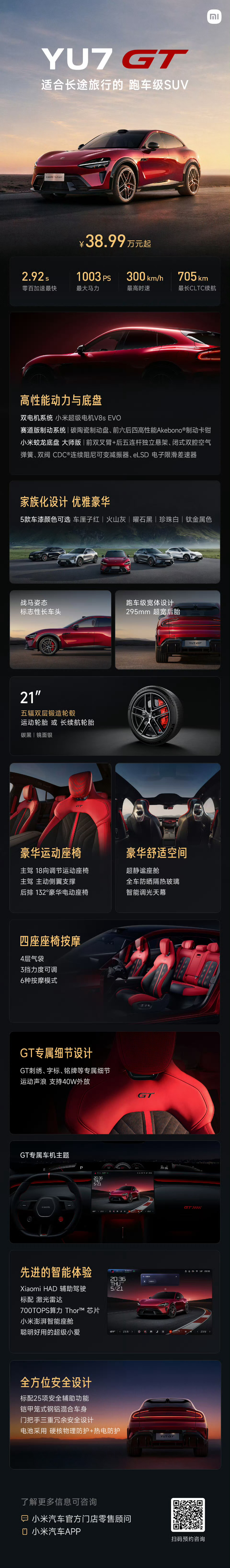 疯啦！小米YU7GT 38.99万元起！6月30日24点前下定，还可享5年低息，