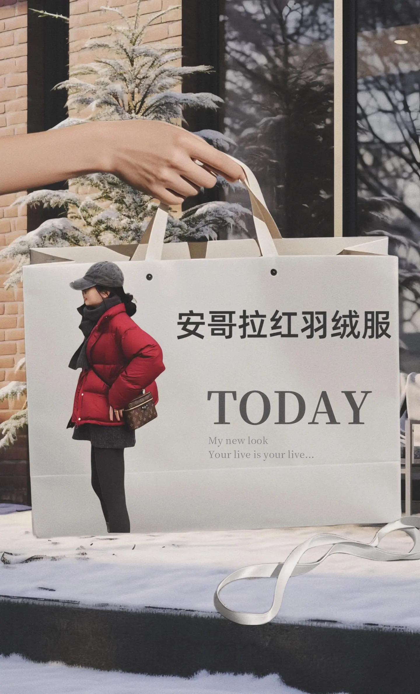 姐妹们，快来瞅瞅这款安哥拉红短款羽绒服！超级暖和！面包服的款式，穿上它...