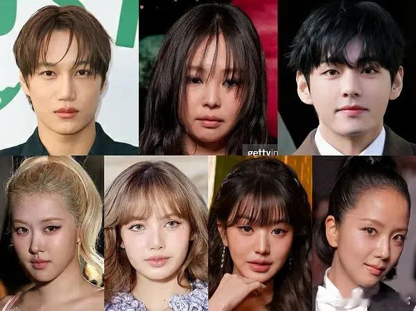 韩国明星时装周看秀生图金钟仁、jennie、金泰亨、朴彩英、Lisa、张元英、金