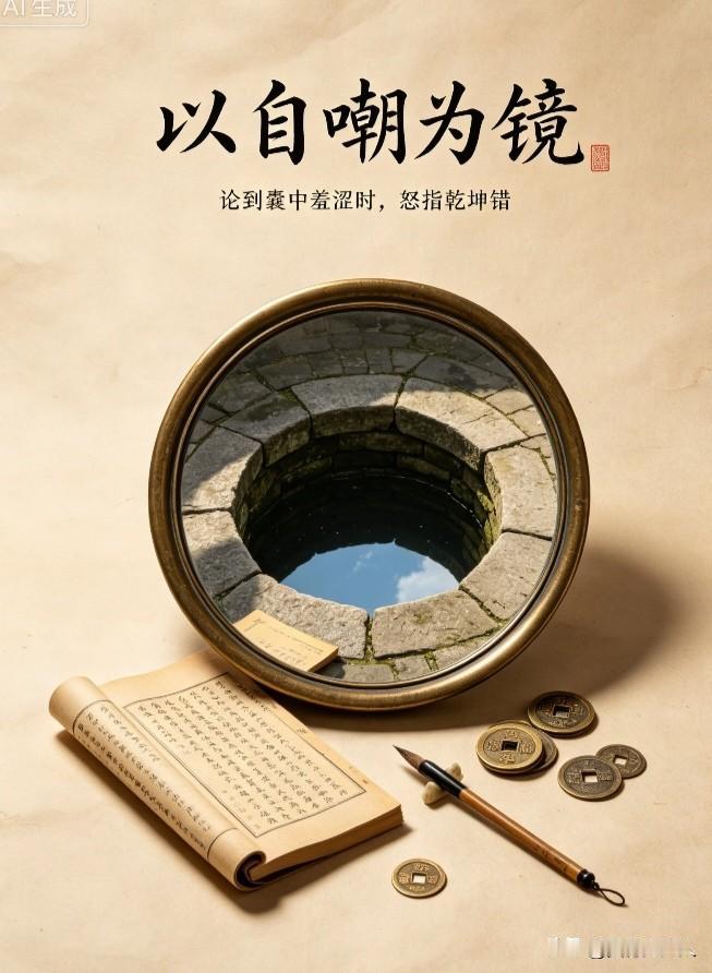 以自嘲为镜，照见自己

重温《天道》里这首词，我不把它当成一段名句摘抄，更愿意把