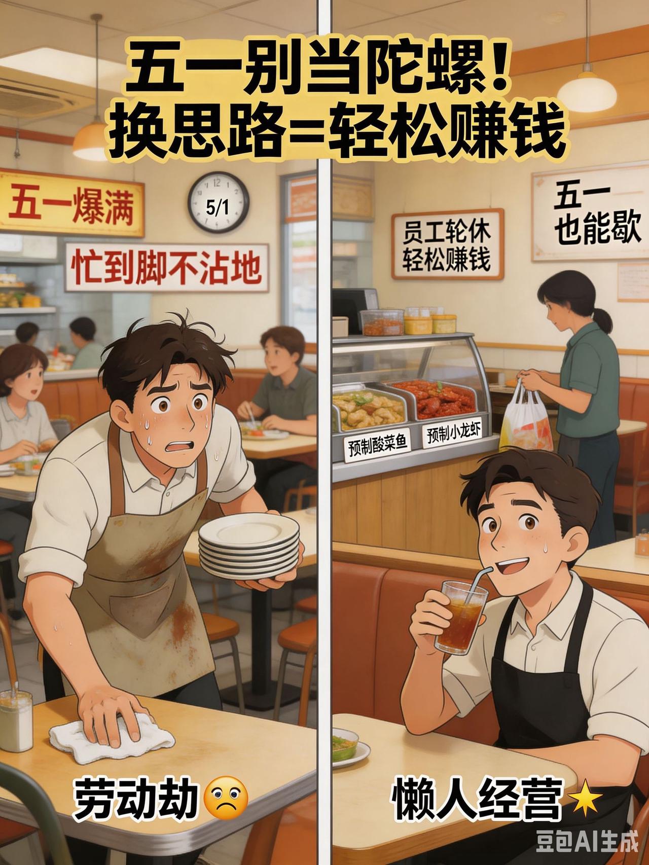 【 2026年外卖新趋势：小堂食大外卖】“五一别人躺平度假，餐饮老板们却在店里‘