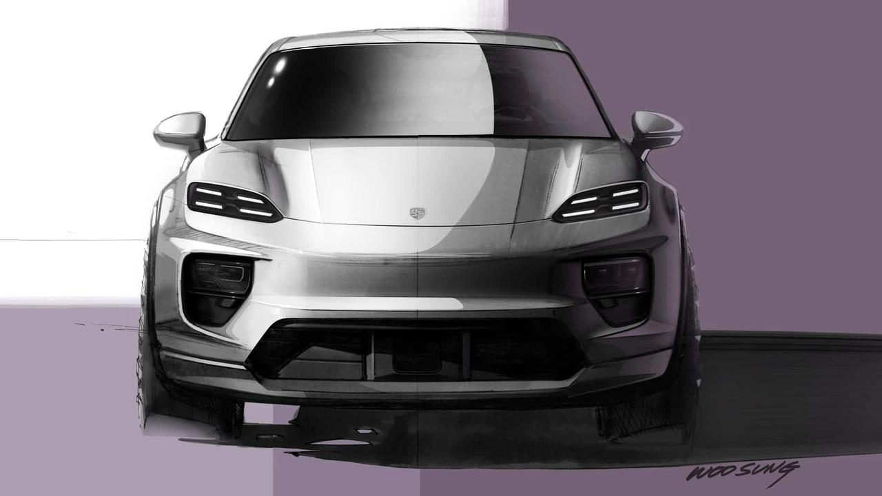 新款保时捷 Macan EV设计草图曝光，据悉，下一代 Macan 将在 1 月