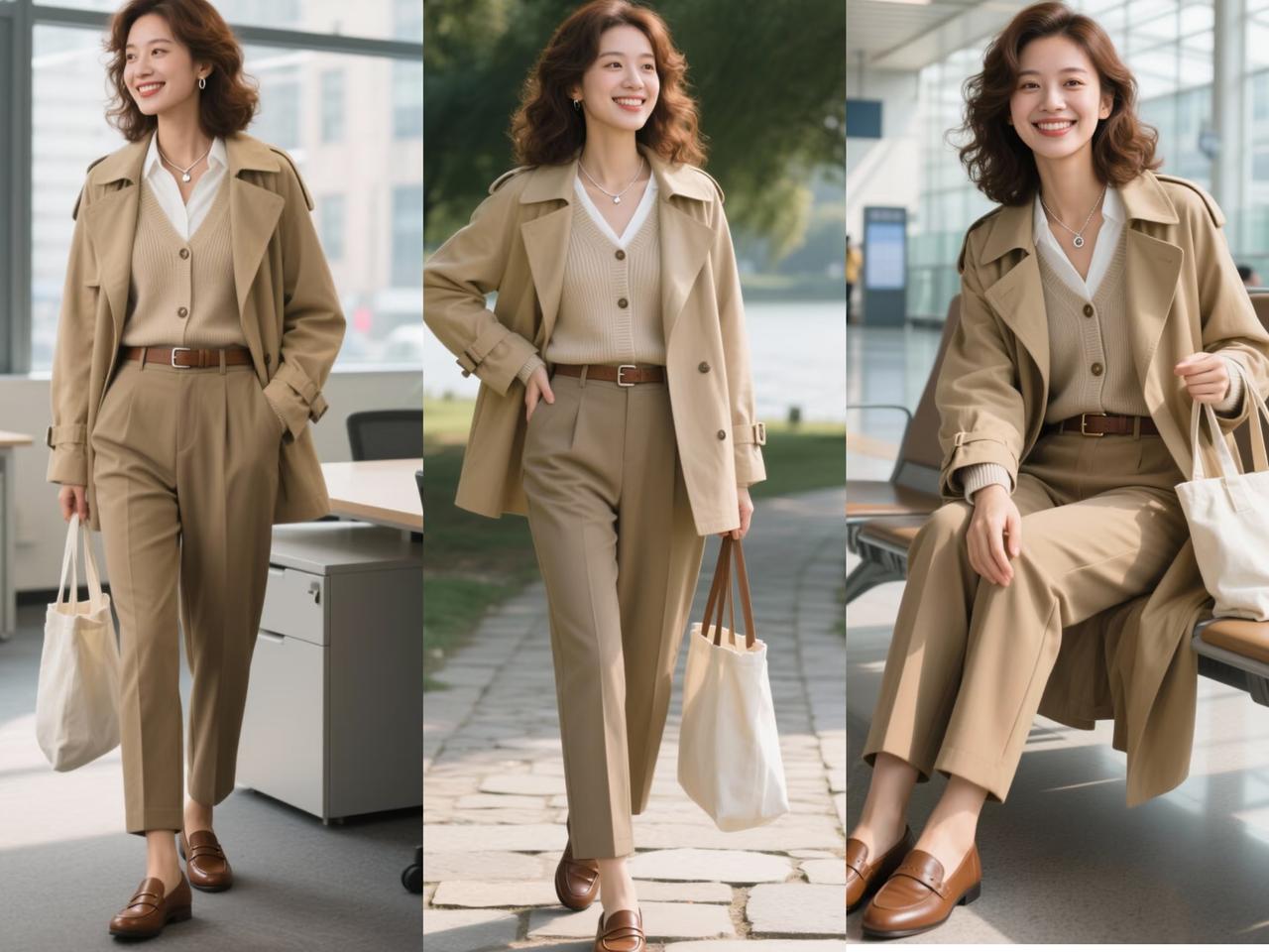 春季穿卡其色裤子，搭对鞋子更高级，这样穿好看显气质

卡其色裤子，相信很多人衣橱