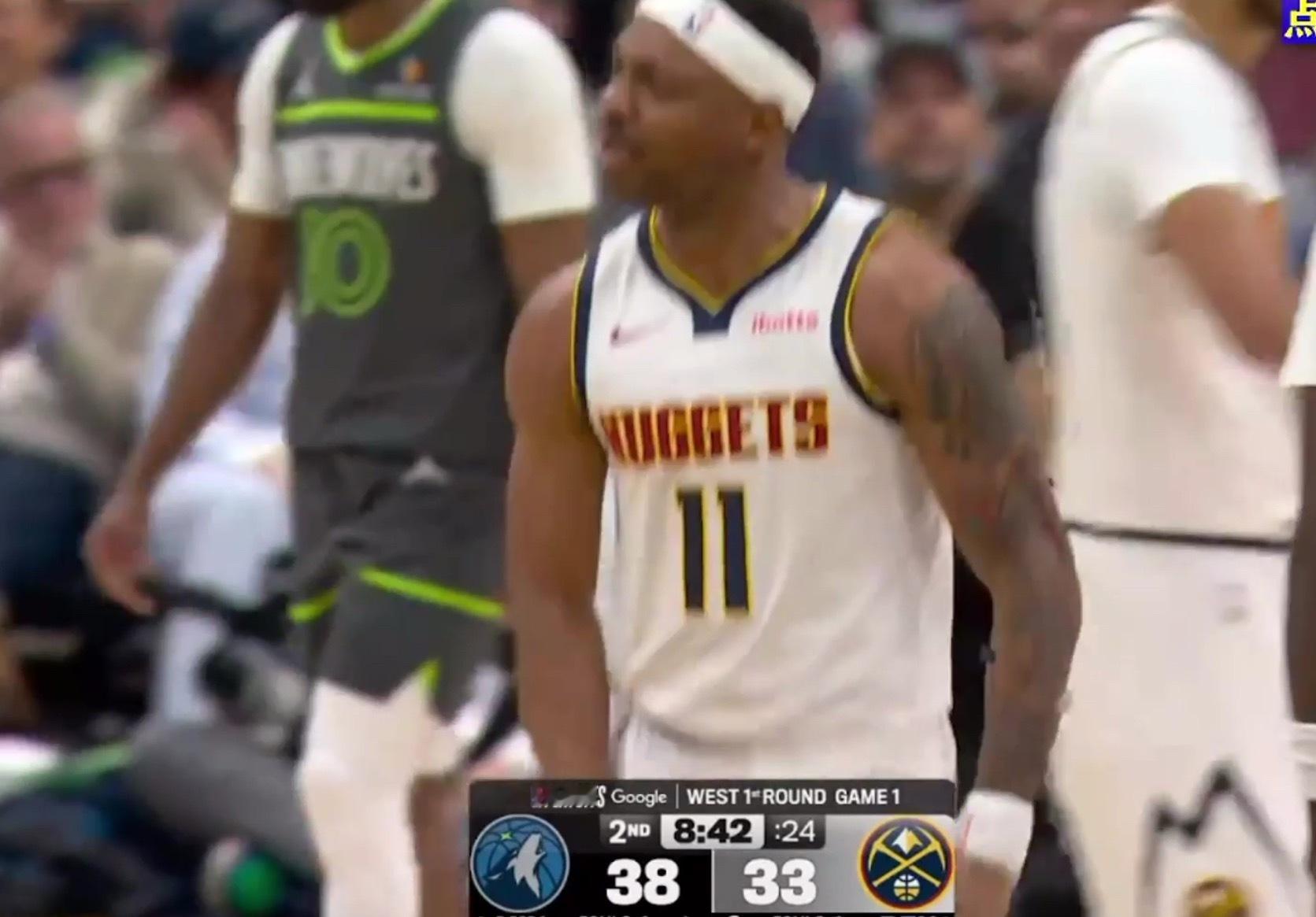 没想到今天第一个燃点是布朗给我的（比分在迫近了）森林狼vs掘金