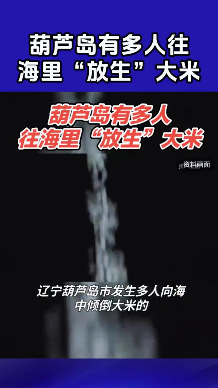 葫芦岛有多人往海里"放生"大米。
2025年11月20日，辽宁葫芦岛市发生多人向