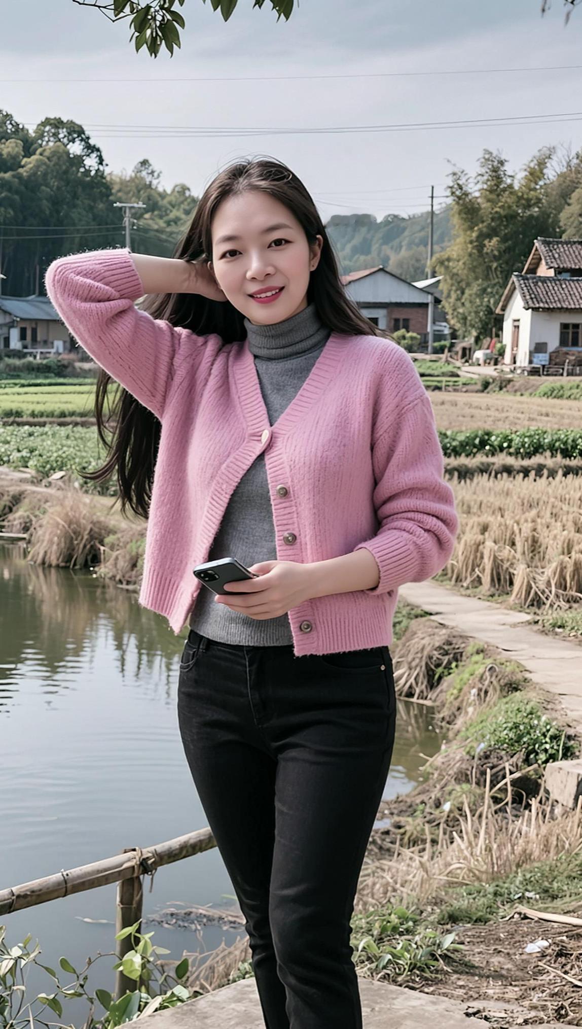 AI乡村生活照 颜值随拍优雅气质写真 农村生活 穿搭技巧