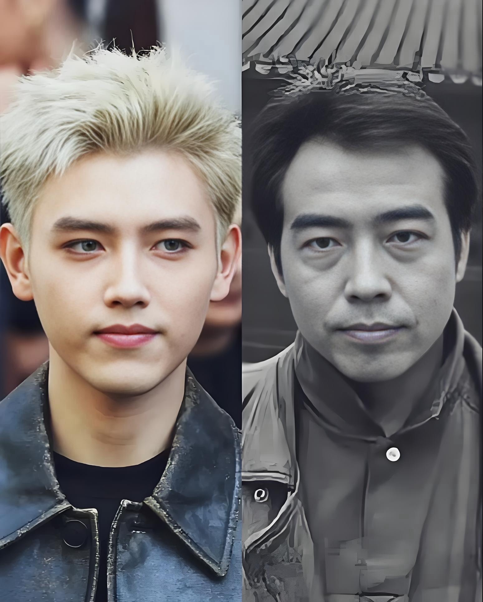 他像开了美颜的陈凯歌哈哈哈，不过已经算遗传的不错了，看看蒋勤勤家才是有苦说不出，