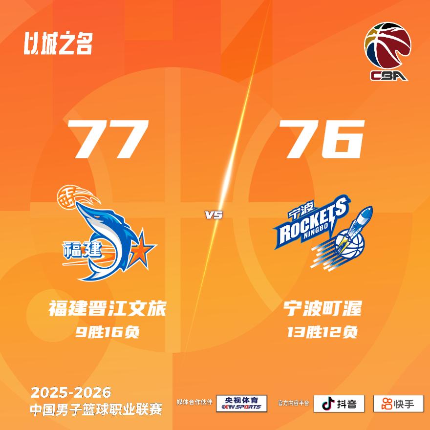 福建晋江文旅 77-76 宁波町渥 福建男篮vs宁波男篮
福建晋江文旅：皮特森2