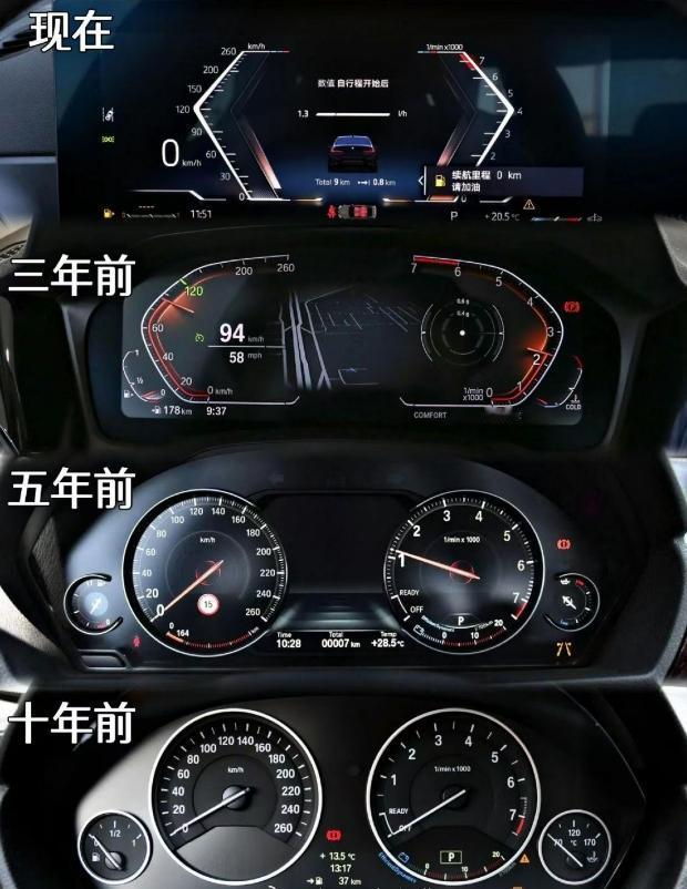 汽车仪表盘的设计变迁～你觉得过去的好看还是现在的好看？
Ps：配图来自朋友圈！【