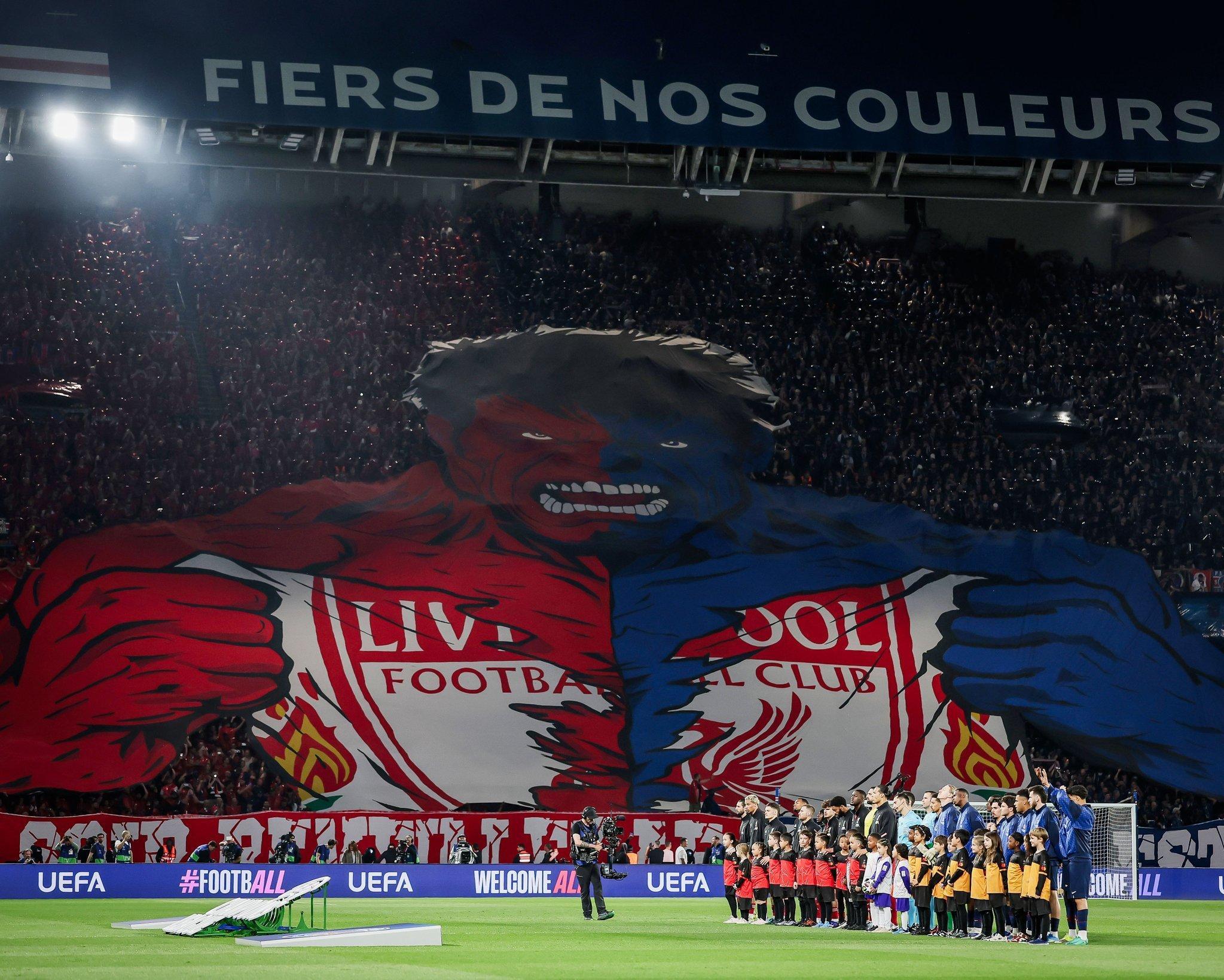 欧冠  这里是大巴黎巴黎圣日耳曼2比0利物浦