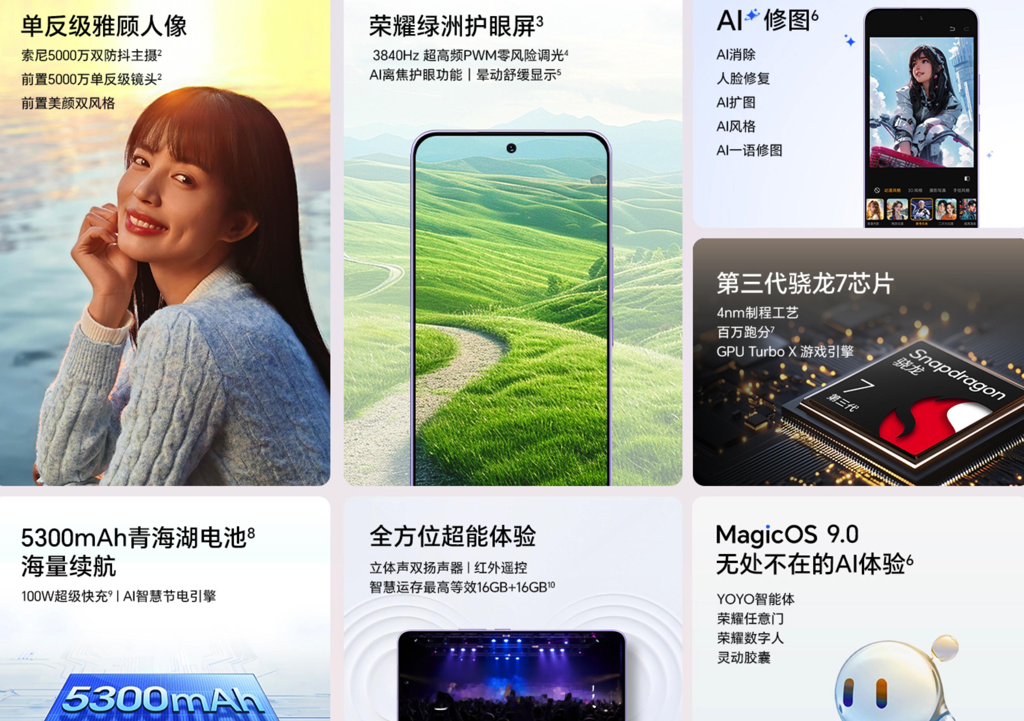 荣耀300发布会结束：2299-4699元！全系都有NFC，红外遥控，IP65，