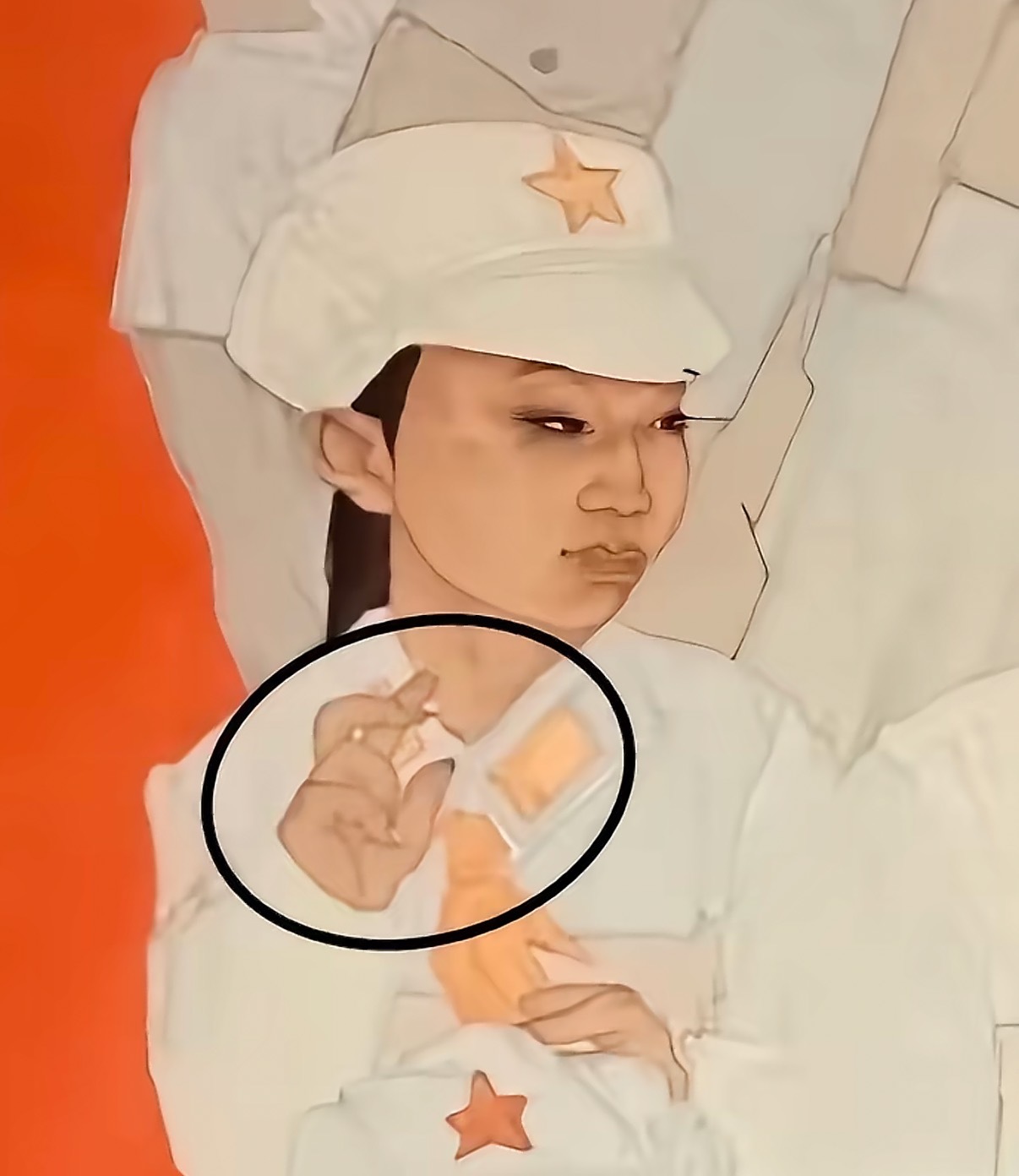 清华美院教授将红军画成眯眯眼 可能是我不懂艺术和美学......但建议查查，把红