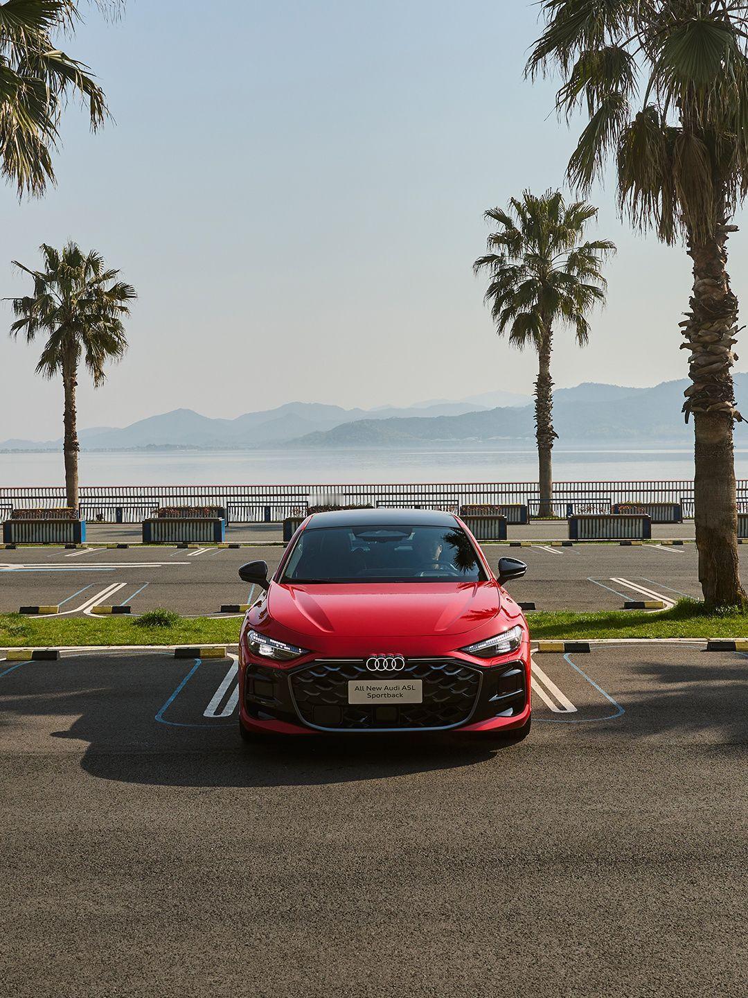 周末开着上汽奥迪A5L和朋友自驾游，它的设计真的没得说，车身加长后仍然保留0.5