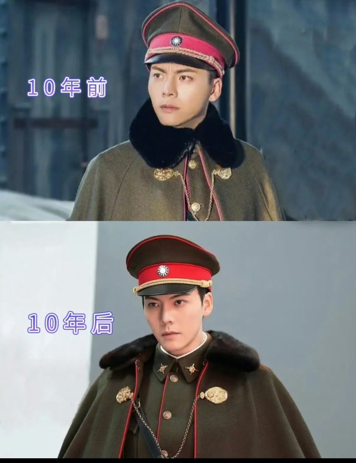 陈伟霆九门老九门出场对比有一个问题，陈伟霆十年了真的不会老吗，这就是冻龄吗？