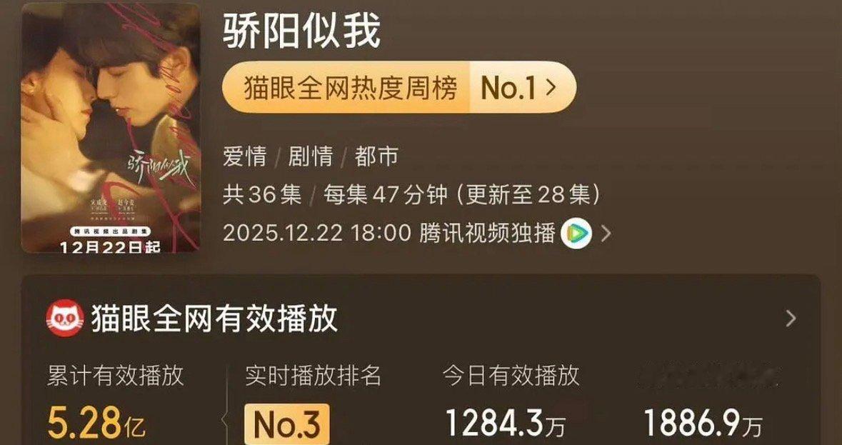 骄阳似我 让赵今麦从潜力小花🌸变资源咖了，和宋威龙搭配男帅女美吸引观众，成绩亮