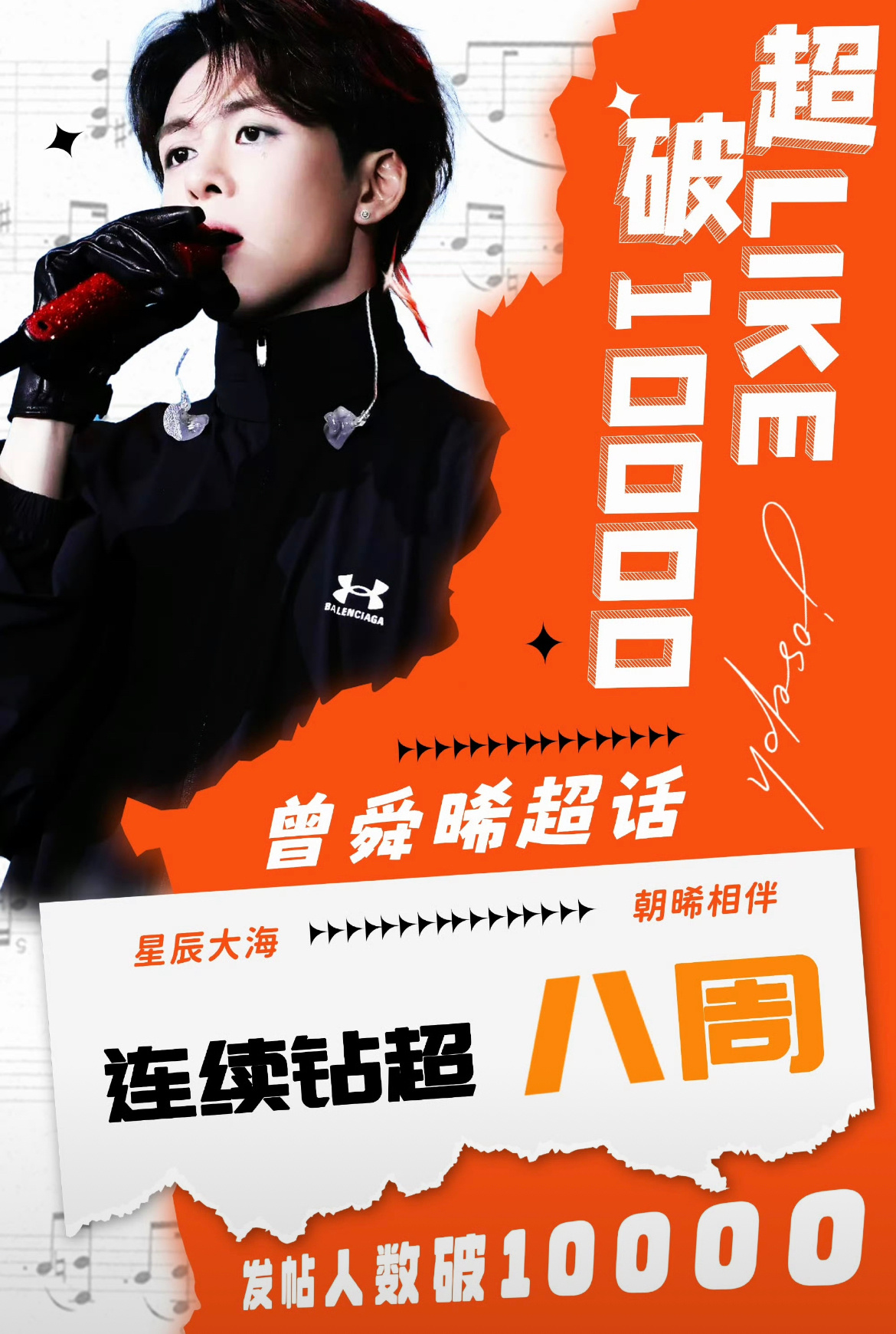 报，曾舜晞超like破万，连续钻超8周！恭喜恭喜 ​​​