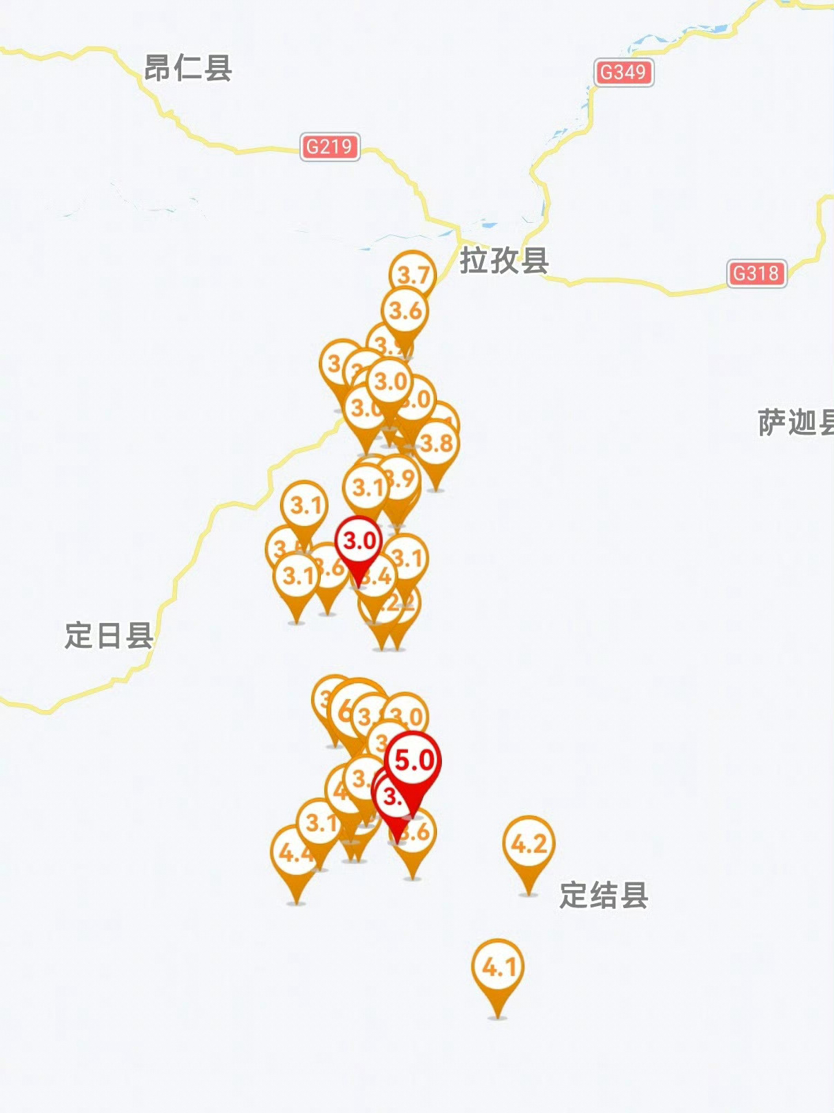 西藏定日5.0级地震 多次有感余震！发生在日喀则最容易地震地区之一：拉孜县-定日