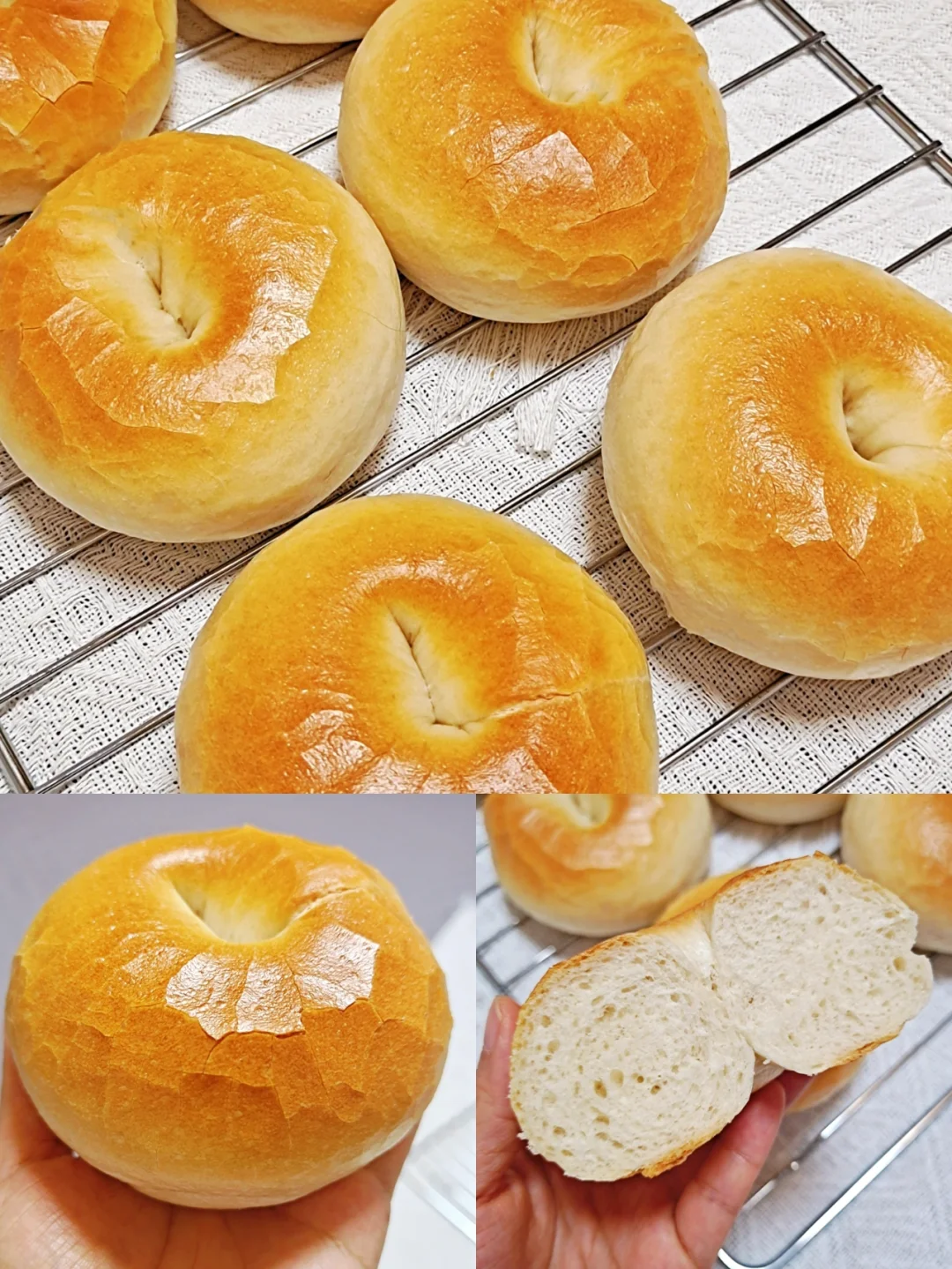 外脆内韧‖无糖无油的原味贝果你一定要试试