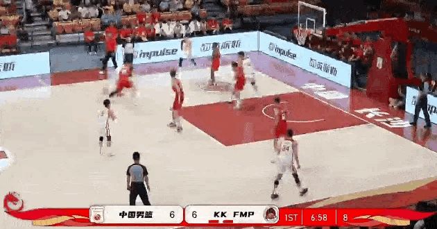 中国男篮vs塞尔维亚FMP这一小子真行！就贼清醒 在场上就有办法做贡献！