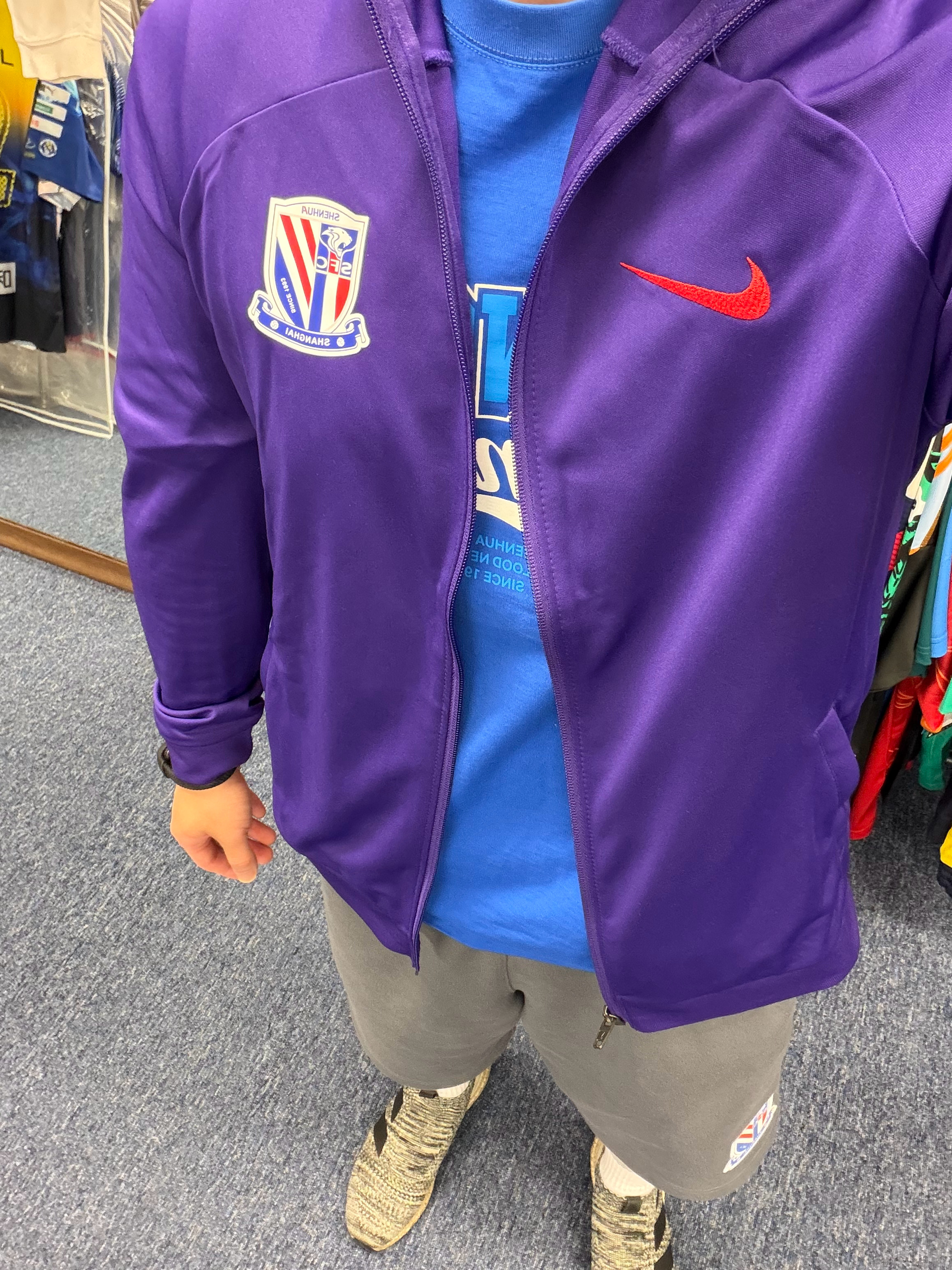 今日看球ootd！全城蓝皮！上海申花中超联赛
