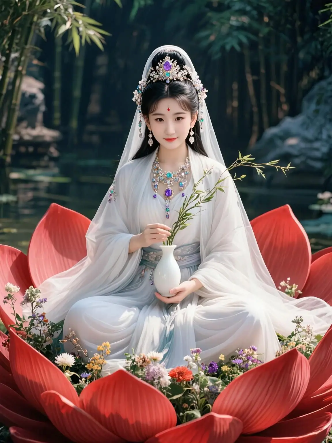 AI仙侠观音写真 ai创作