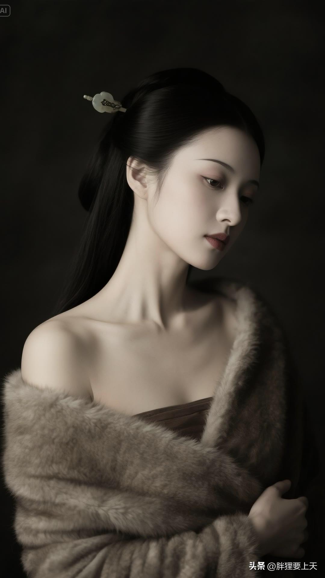 月下抚琴霜染衣，一帘幽梦落清溪。美女人像群 古风