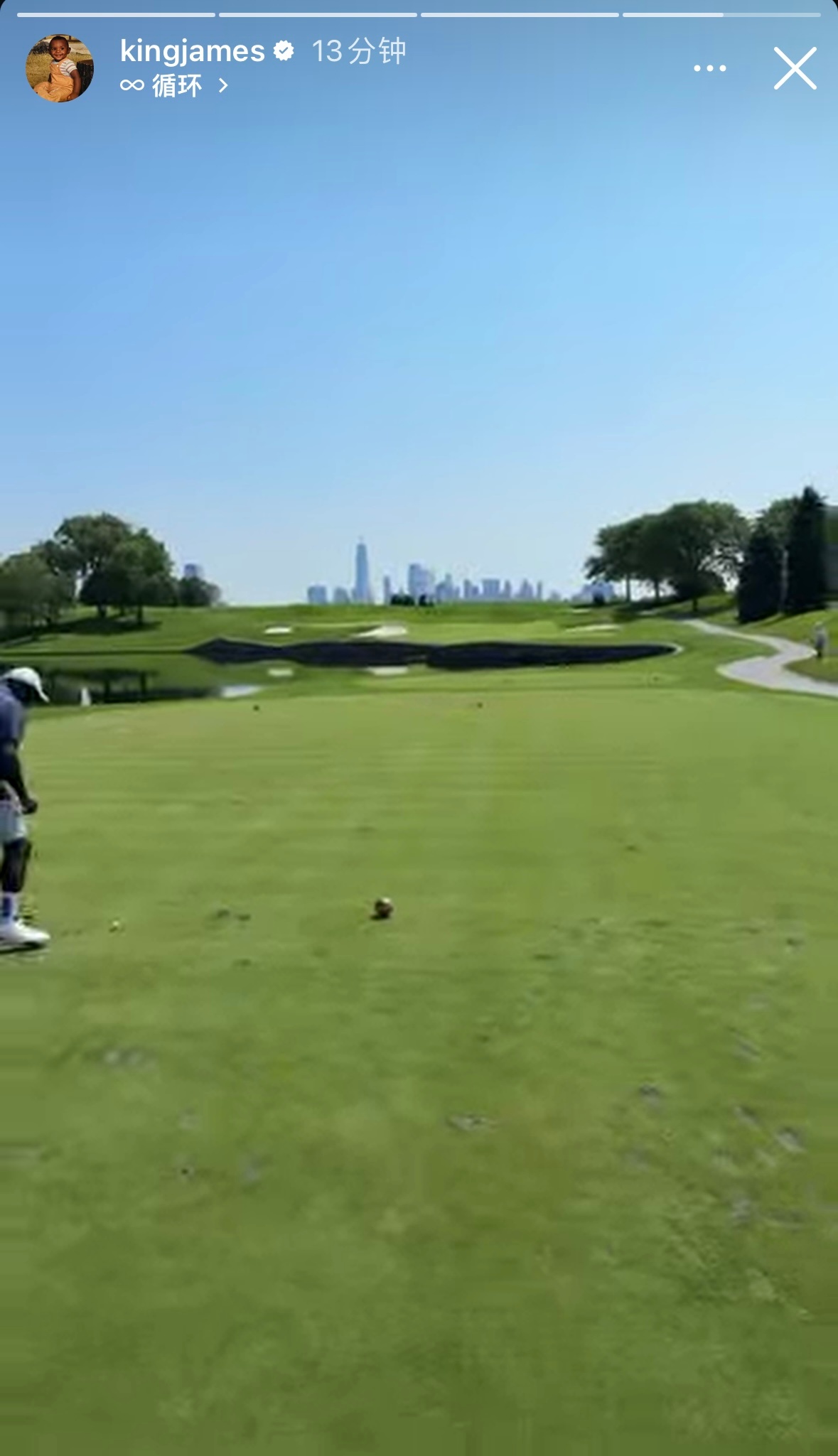 老詹今天在新泽西打高尔夫🏌🏻♂️ 