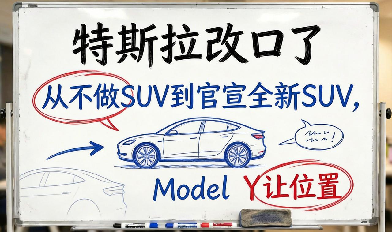 🚗 马斯克脸疼吗？刚刚说"我们不做SUV"，转身就官宣全新特斯拉SUV。

就