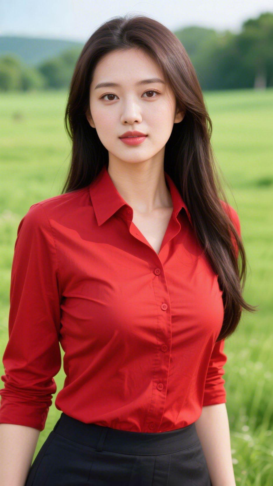 绿野晴光
 
晴光遍洒绿野开，平芜千里接天来。
远林郁郁凝晨色，叠嶂青青映晓晖。